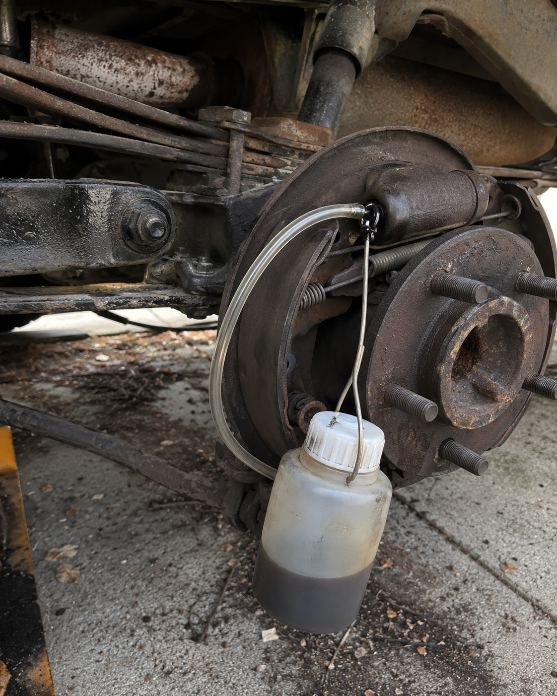 Bleeding the brake system after the replacement was installed.